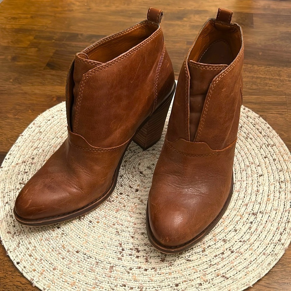 Brown Leather Ankle Boots